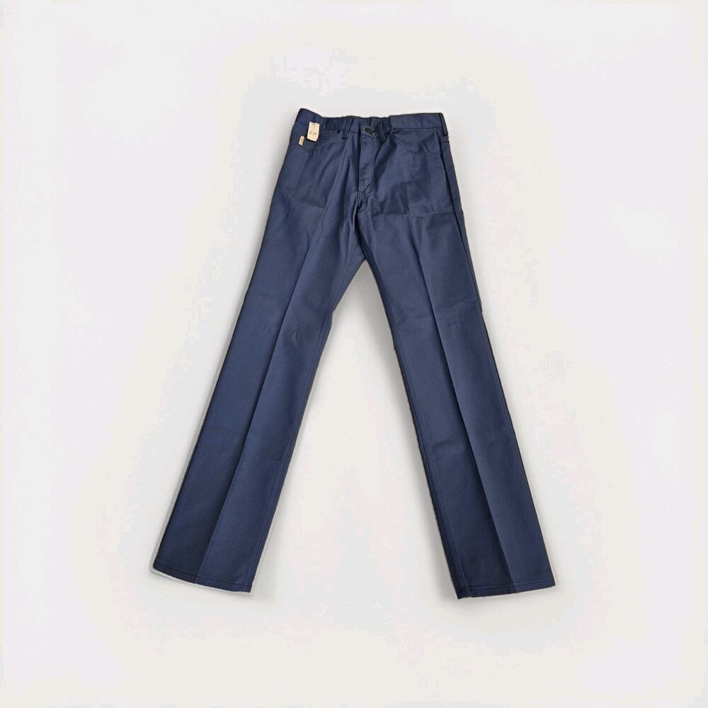 NWT 80s Sears Roebucks Twill Western‎ Pants Full 33x34 Blue USA Made Deadstock